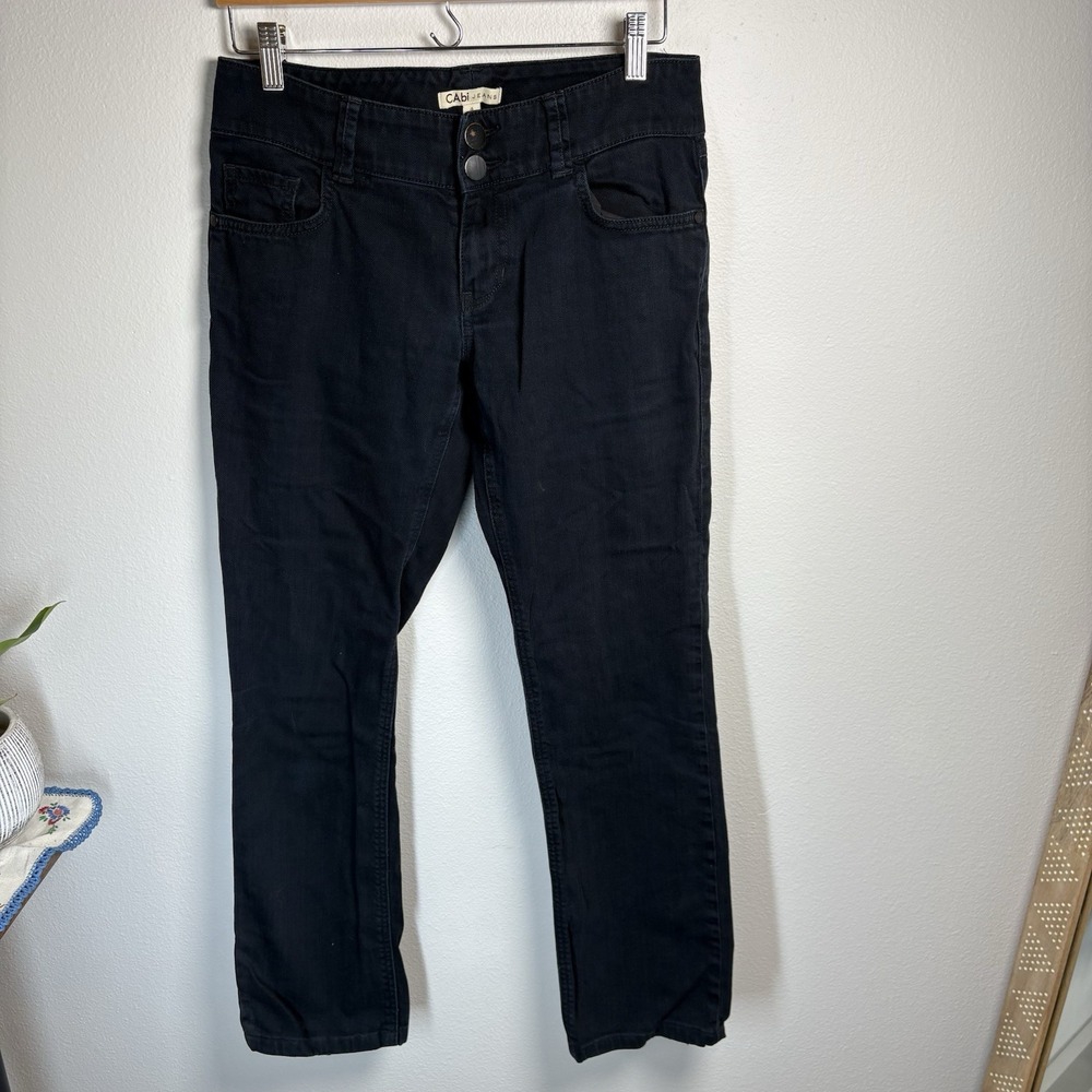 Cabi Women 4 Dark Blue Jeans Style #515 Double Button Cotton Spandex